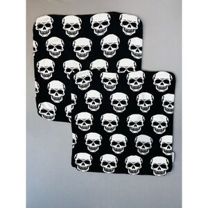 Pair‎ Of Storehouse Halloween Skull Pillowcases Decorative Pillow Covers 18"